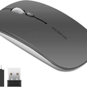 Wireless Rechargeable Wireless Mouse, 2.4G Optical Silent Mouse