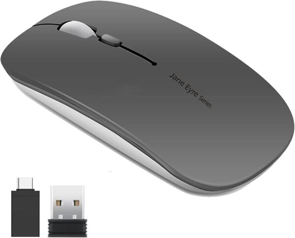 Wireless Rechargeable Wireless Mouse, 2.4G Optical Silent Mouse