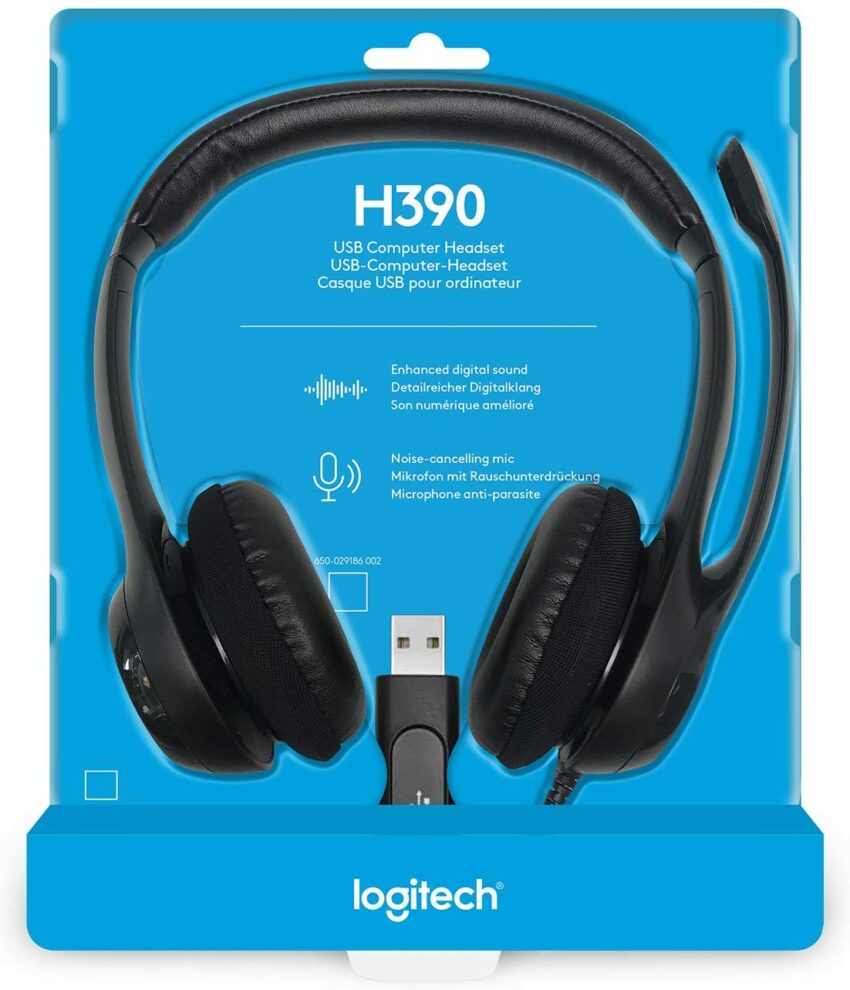 Logitech USB Headset H390 with Noise Cancelling Mic