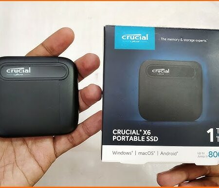 Crucial X6 1TB Portable SSD - Up to 800MB/s - PC and Mac - USB 3.2 USB-C External Solid State Drive