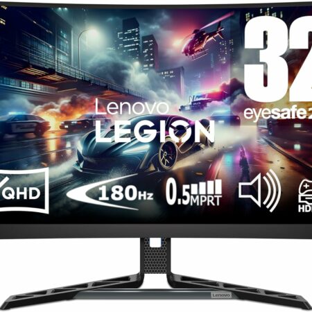 Lenovo Legion R32qc-30 31.5-inch VA Curved QHD 180Hz Gaming Monitor