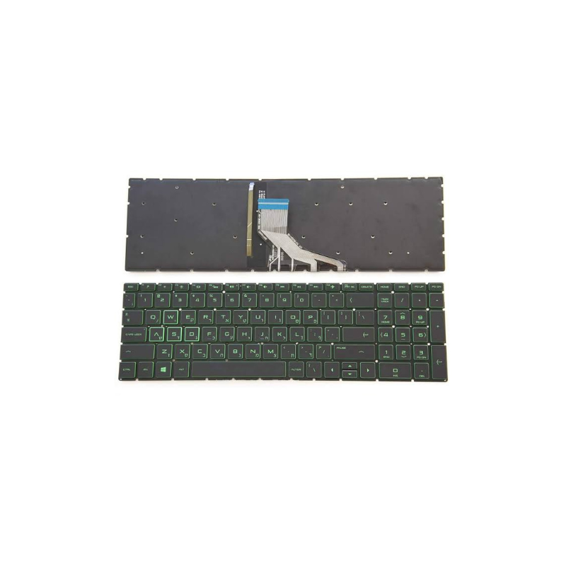 HP Omen 15_EC Green Backlit Keyboard